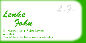 lenke fohn business card